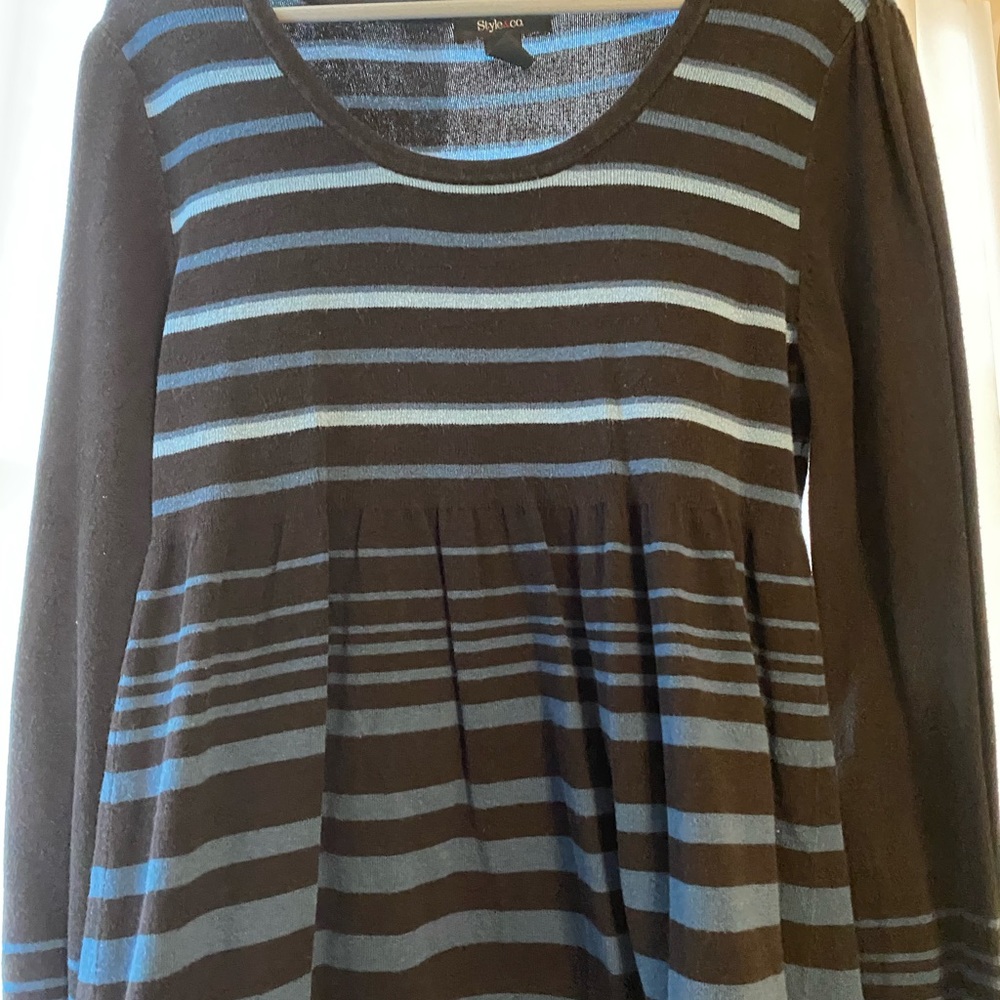 Striped sweater tunic